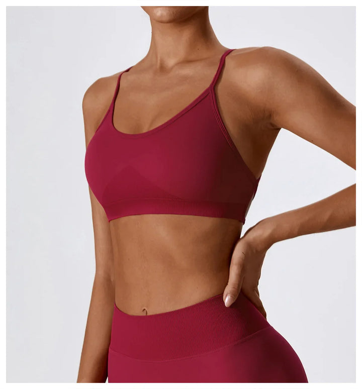 Breathable Shockproof Crop Top Sport Bra