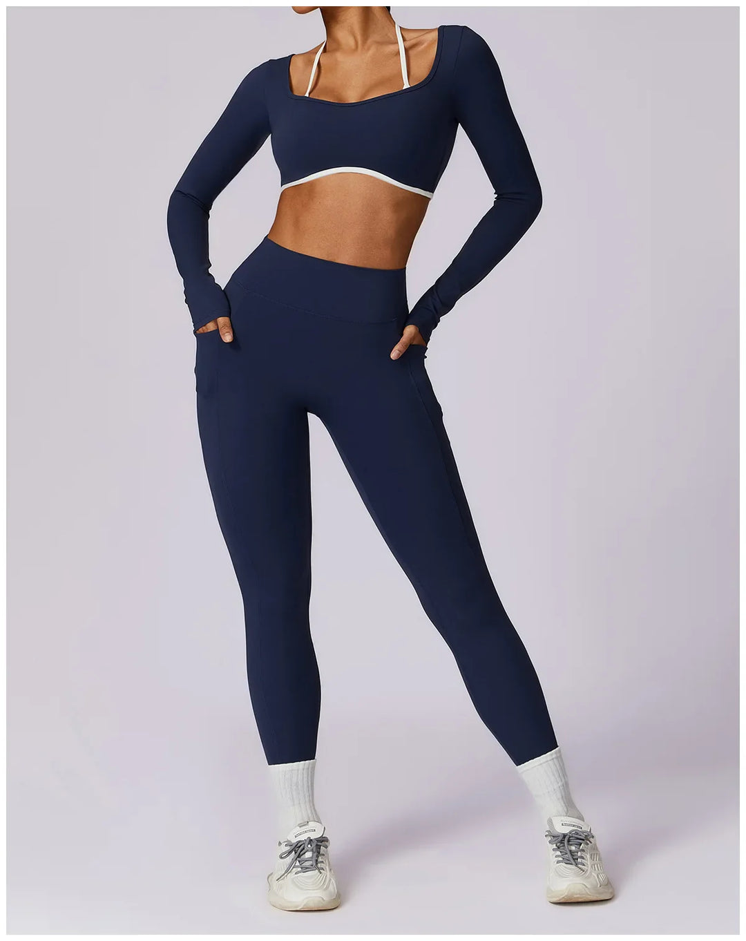 Tracksuit Push Up Sport Bra with High waist Leggings 2PCS Set