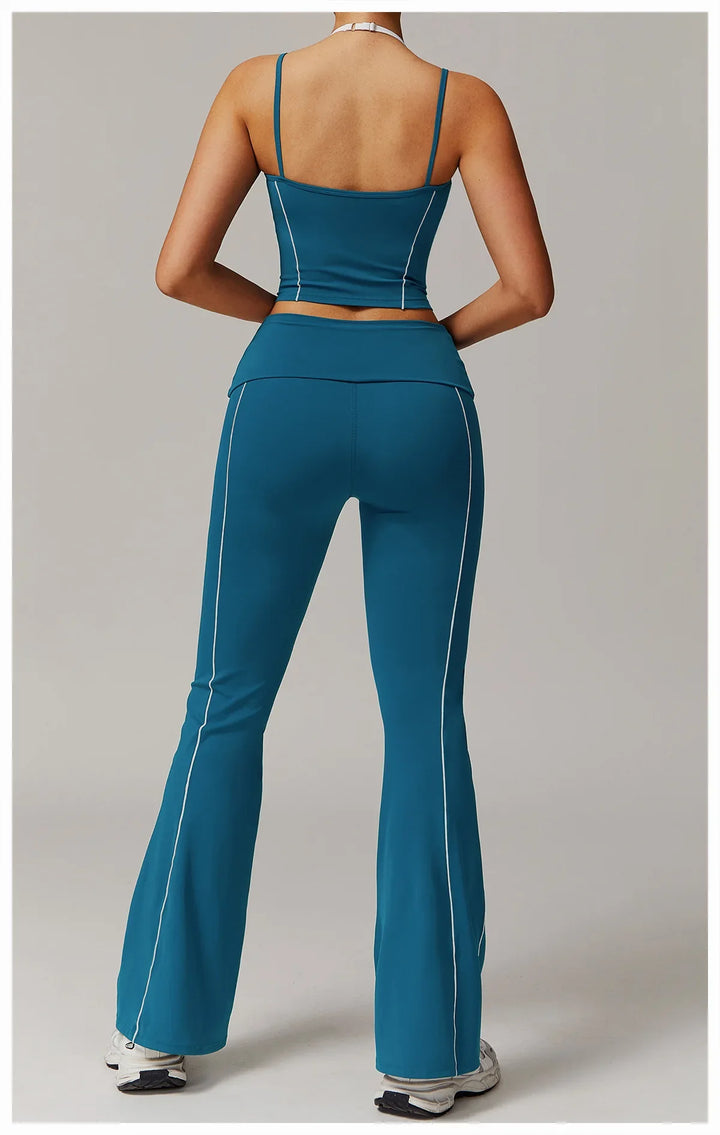 Breathable  High Waist Bell-bottoms  Leggings