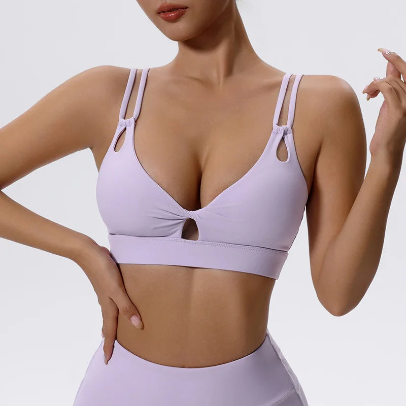 Push Up Cross Strap Sport Bra