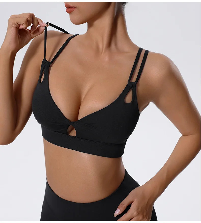 Push Up Cross Strap Sport Bra