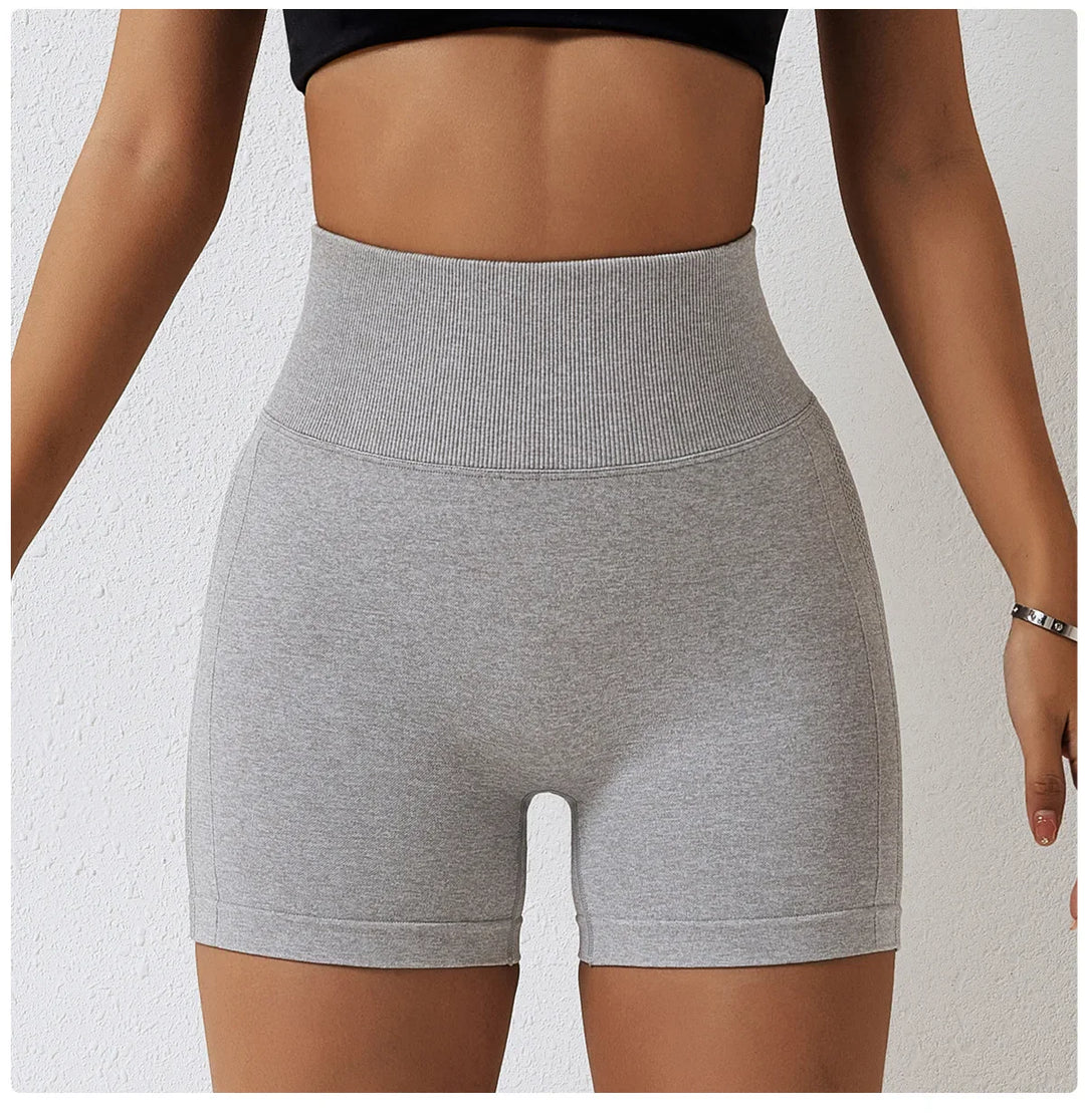 Seamless Peach Hip-Lifting High Waist Shorts