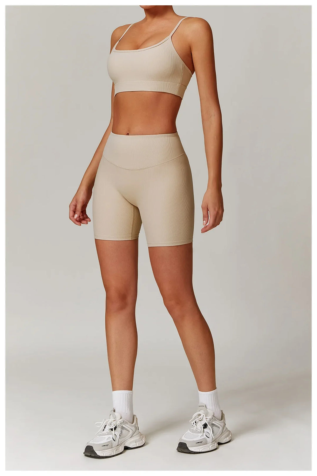 Ribbed High Waist Scrunch Butt Yoga Shorts