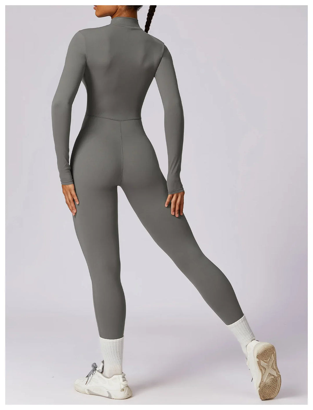 Long Sleeved Zipper Training Jumpsuit