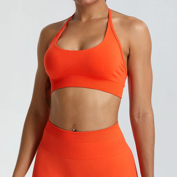 Hanging Neck Seamless Sports Bra