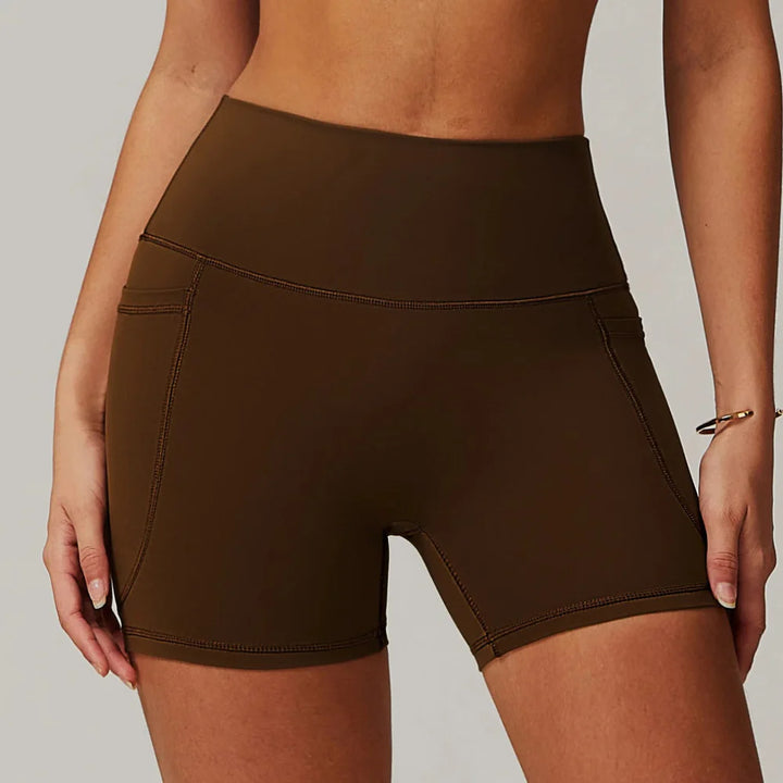 Butt Lift Elastic Yoga Shorts with High Waist