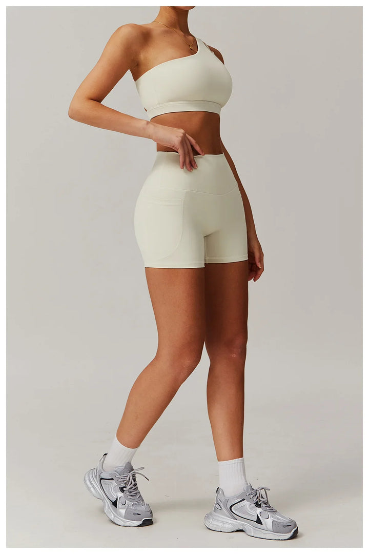 Butt Lift Elastic Yoga Shorts with High Waist