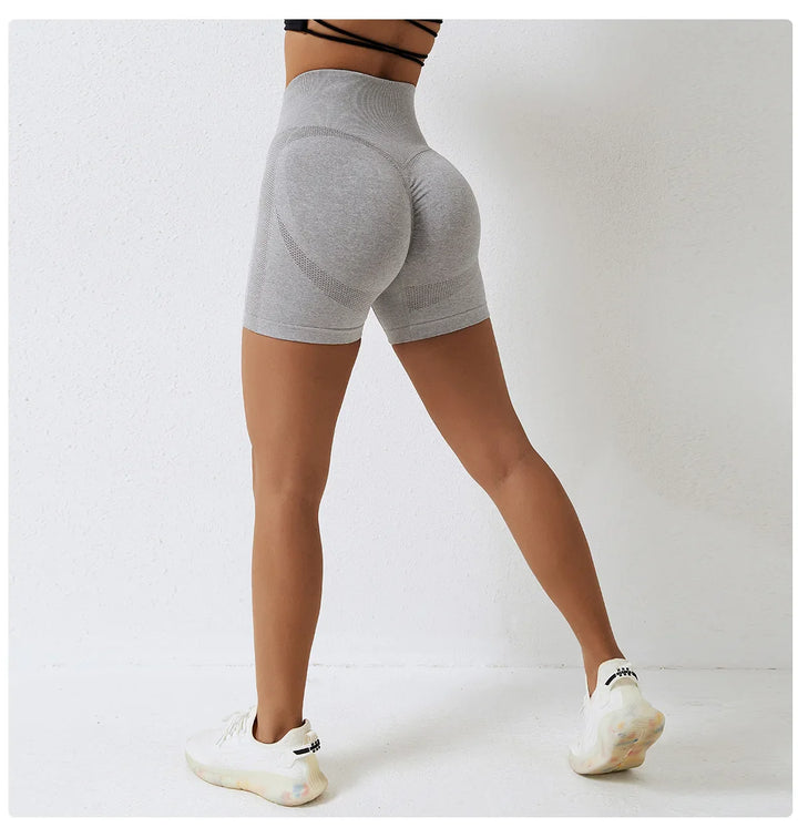 Seamless Peach Hip-Lifting High Waist Shorts