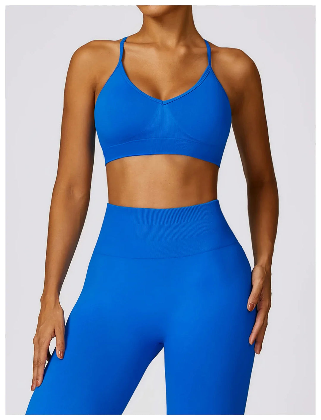 Cross Strap Push Up Seamless Sport Bra