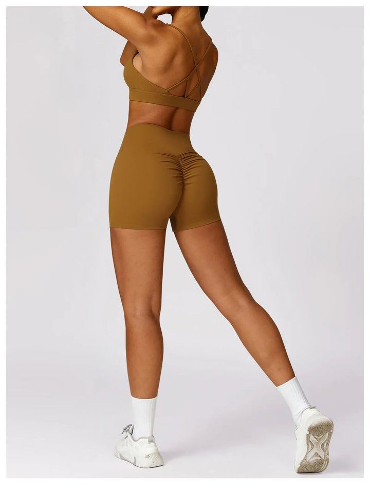 Tights High Wais Push Up Scrunch Butt Yoga Shorts