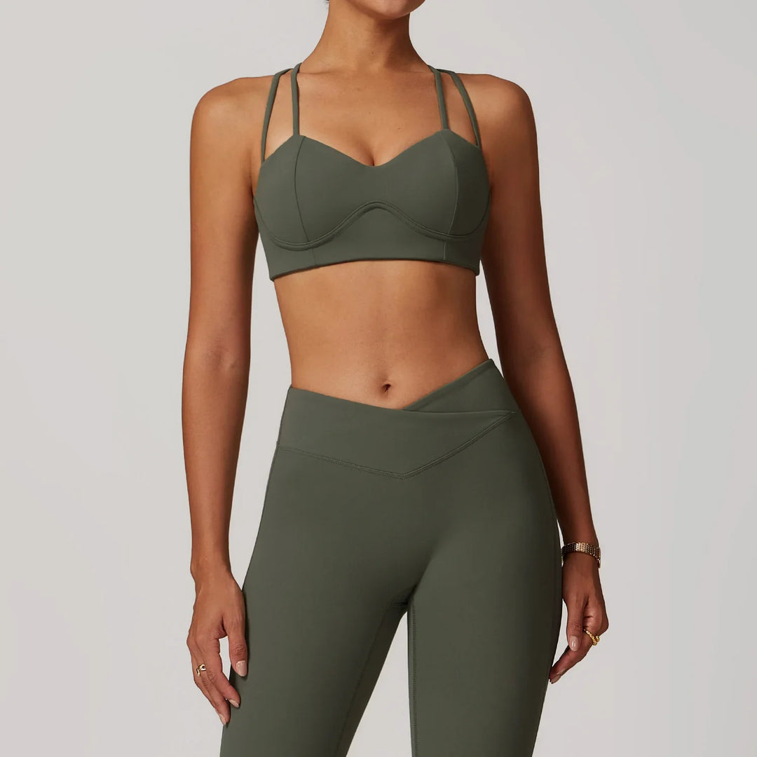 Women's Sexy Top Push Up Crop Sports Bra