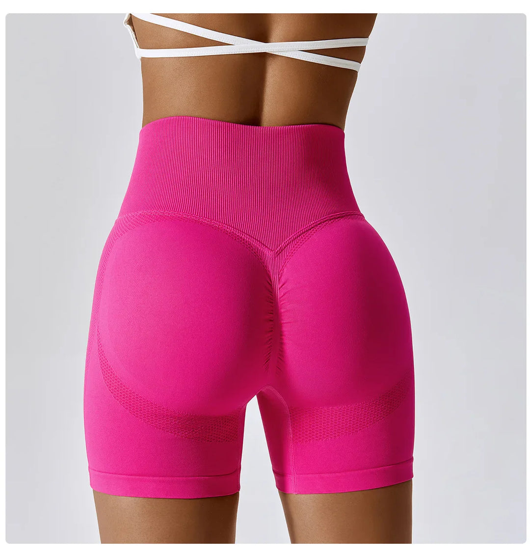 Seamless Peach Hip-Lifting High Waist Shorts