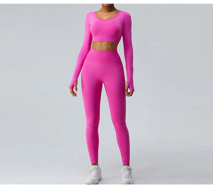 Sexy Seamless Yoga Long Sleeve T-Shirts