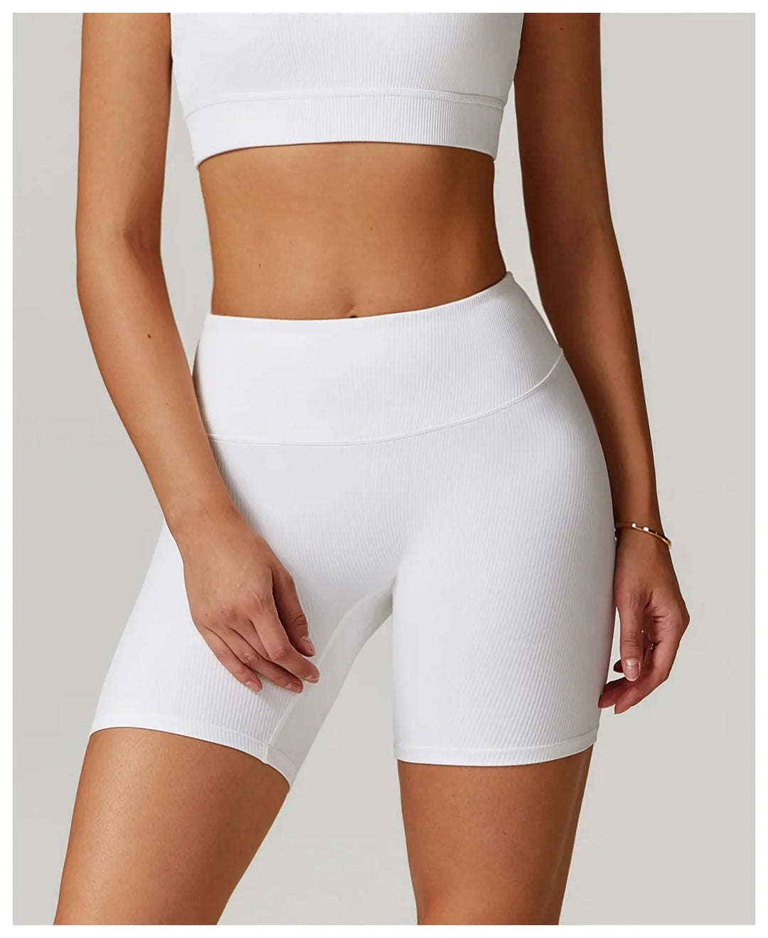 Ribbed High Waist Scrunch Butt Yoga Shorts