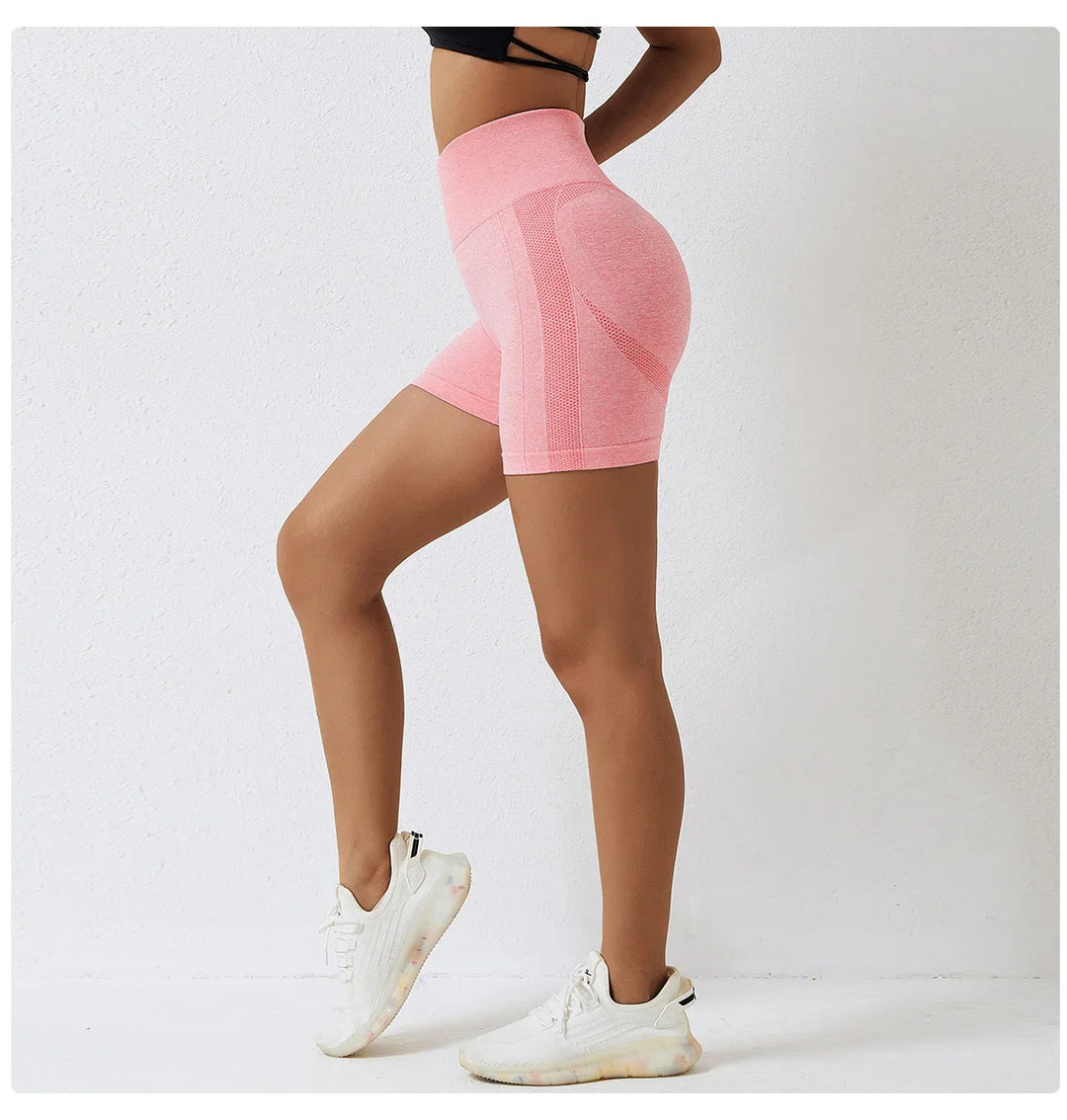 Seamless Peach Hip-Lifting High Waist Shorts