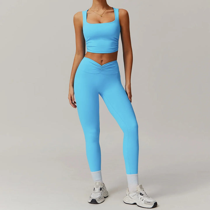 Elastic Breathable High Waist Leggings Sets