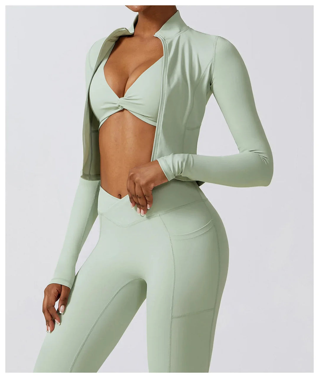 Yoga Zippered Long Sleeved Jacket