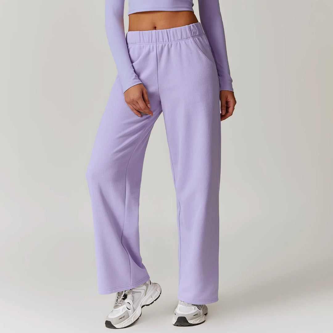 Outdoor High Waist style Straight Leg Sweatpants