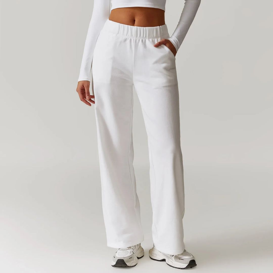 Outdoor High Waist style Straight Leg Sweatpants