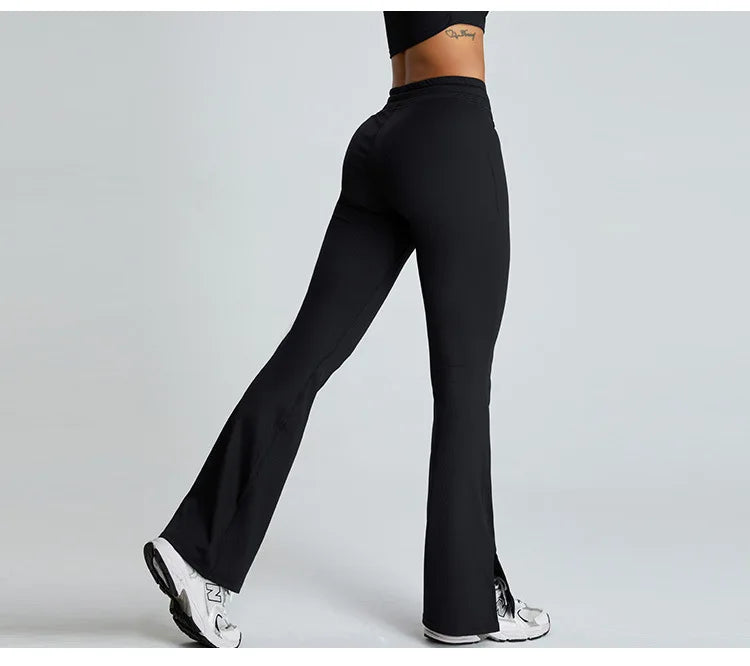 Drawstring Wide Leg Push Up Tights Legging