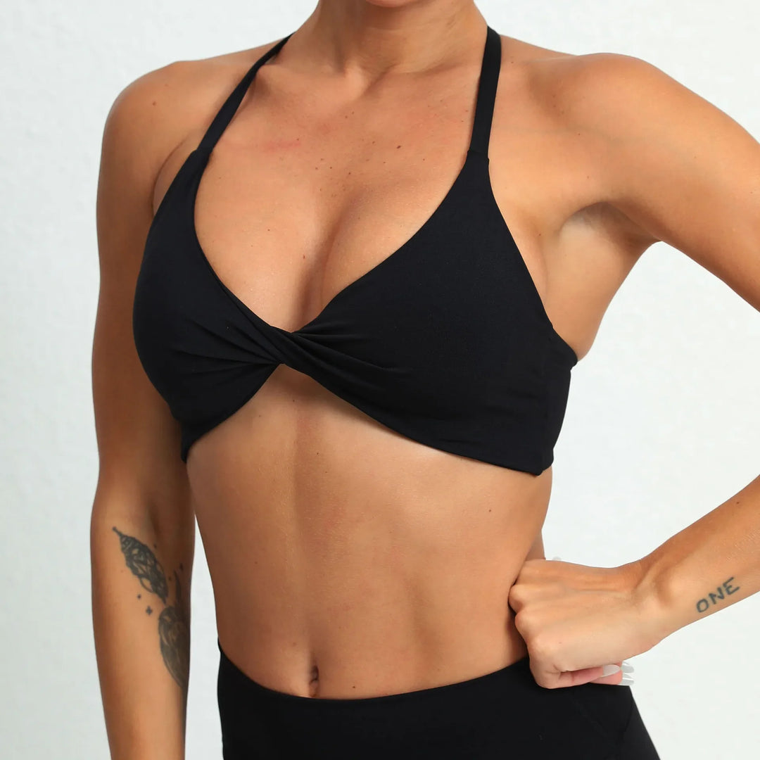 Sexy Halter Push Up Sports Bra