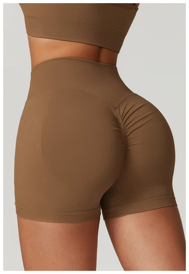 Seamless Scrunch Butt High Waist Tights Yoga Shorts