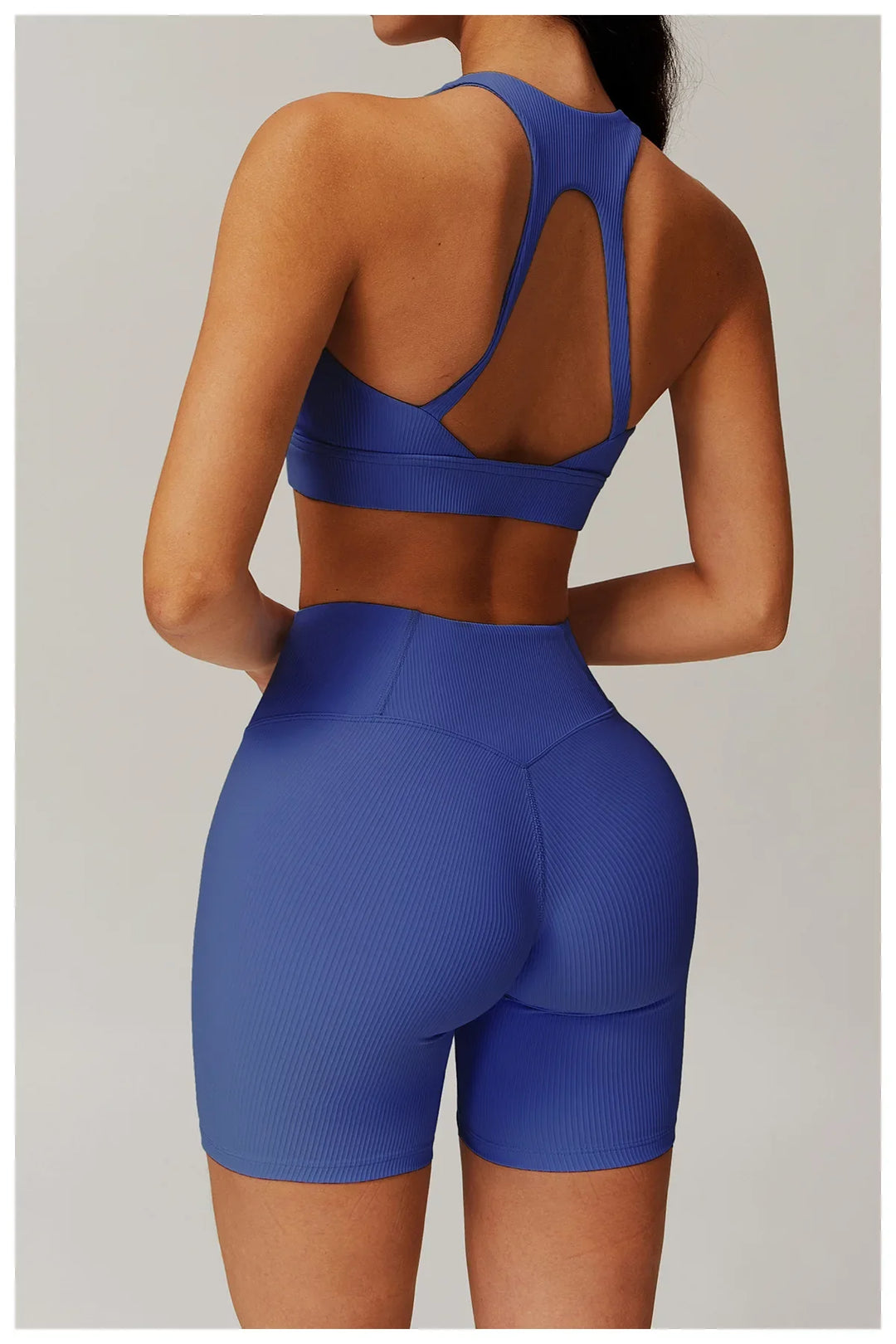 Ribbed High Waist Scrunch Butt Yoga Shorts