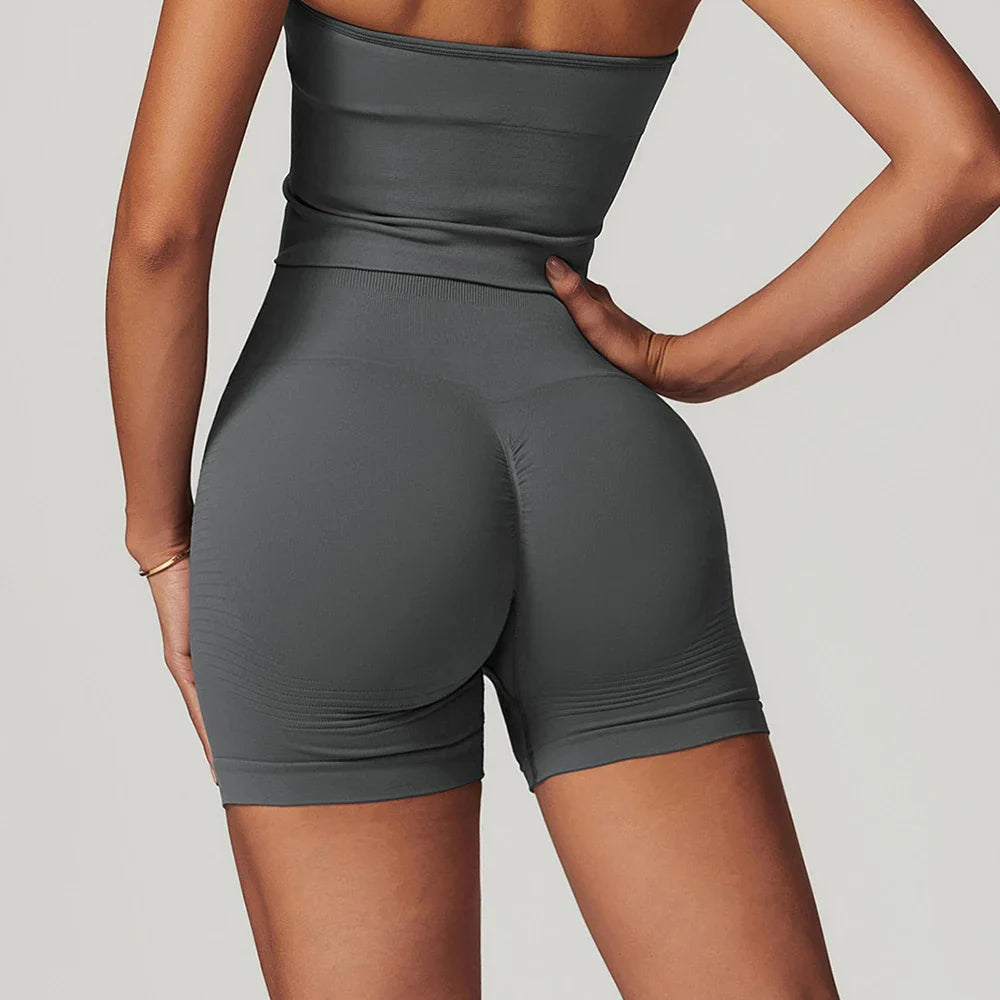 Women Yoga High Waist Workout Shorts with Lift Butt