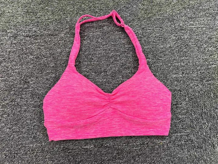 Tie dyed Pushup Backless Tight Halter Sports Bra