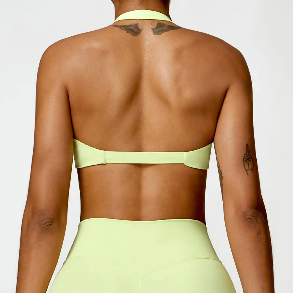 Sexy Halter Straps High Support Impact Sports Bra