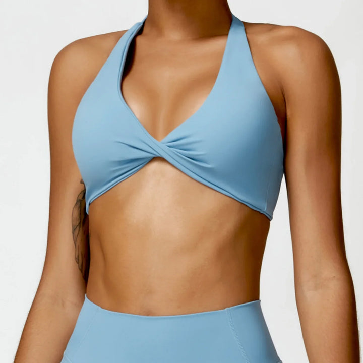 Sexy Halter Straps High Support Impact Sports Bra