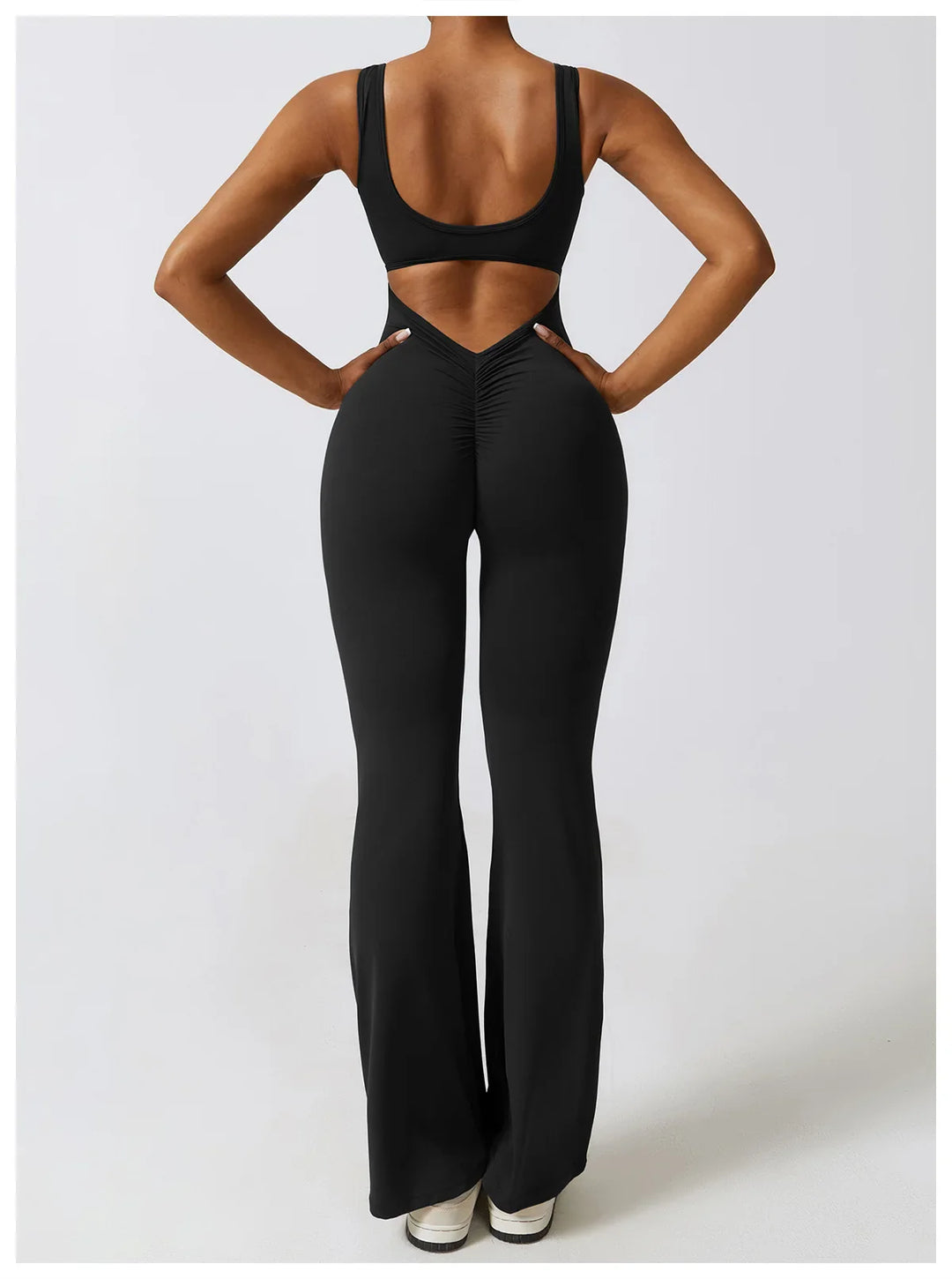 One-Piece Stretch V Back Jumpsuit