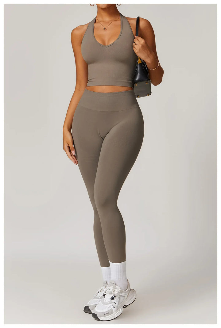 Seamless Tights High Waist Ribbed Leggings