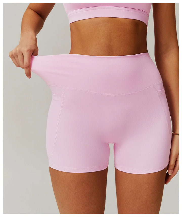 Butt Lift Elastic Yoga Shorts with High Waist