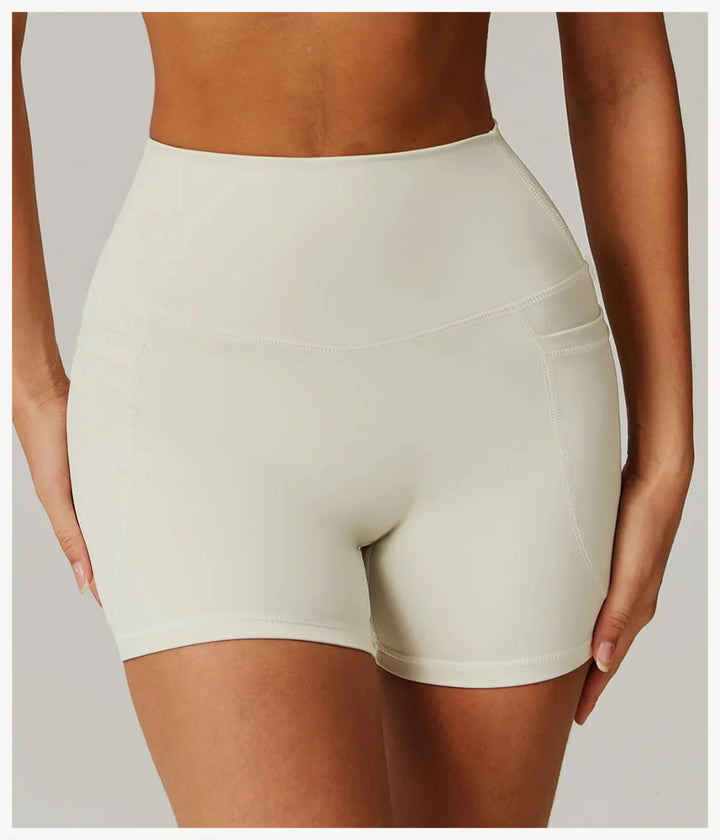 Butt Lift Elastic Yoga Shorts with High Waist