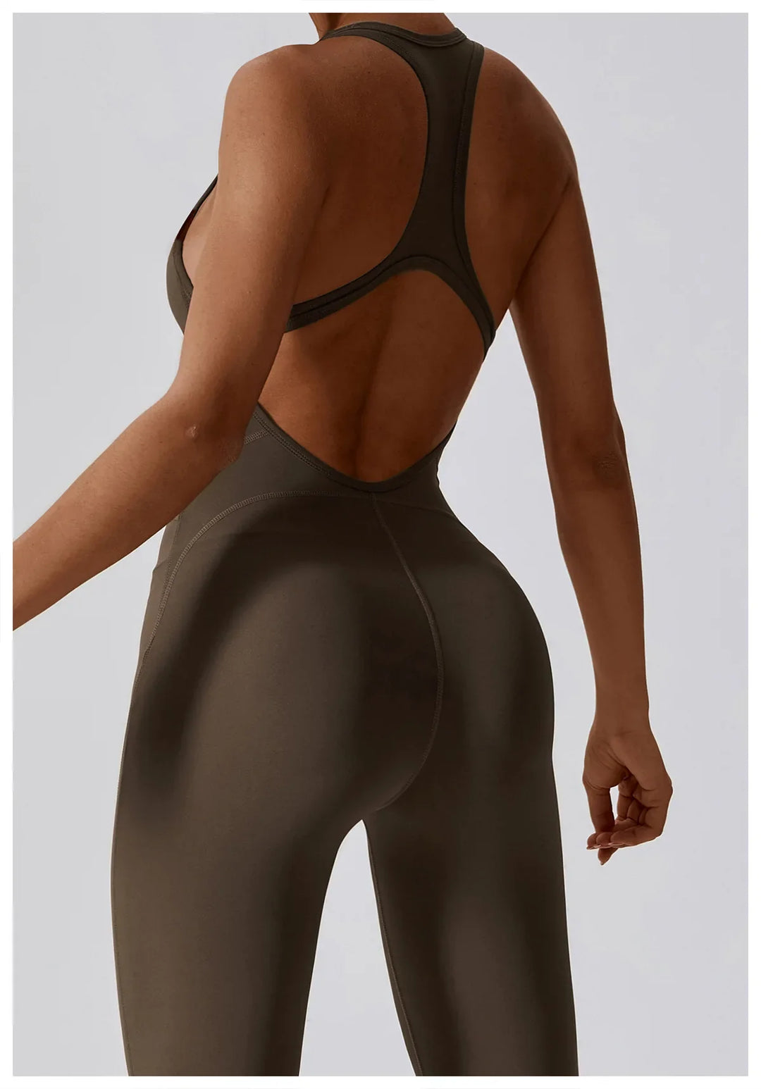 Sleeveles V Back Yoga Jumpsuit