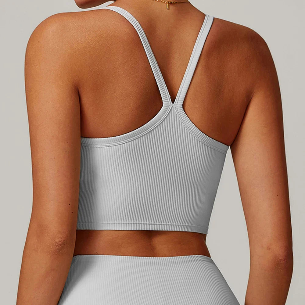 Sexy Back Fitness Bralette High Impact  Tank Top