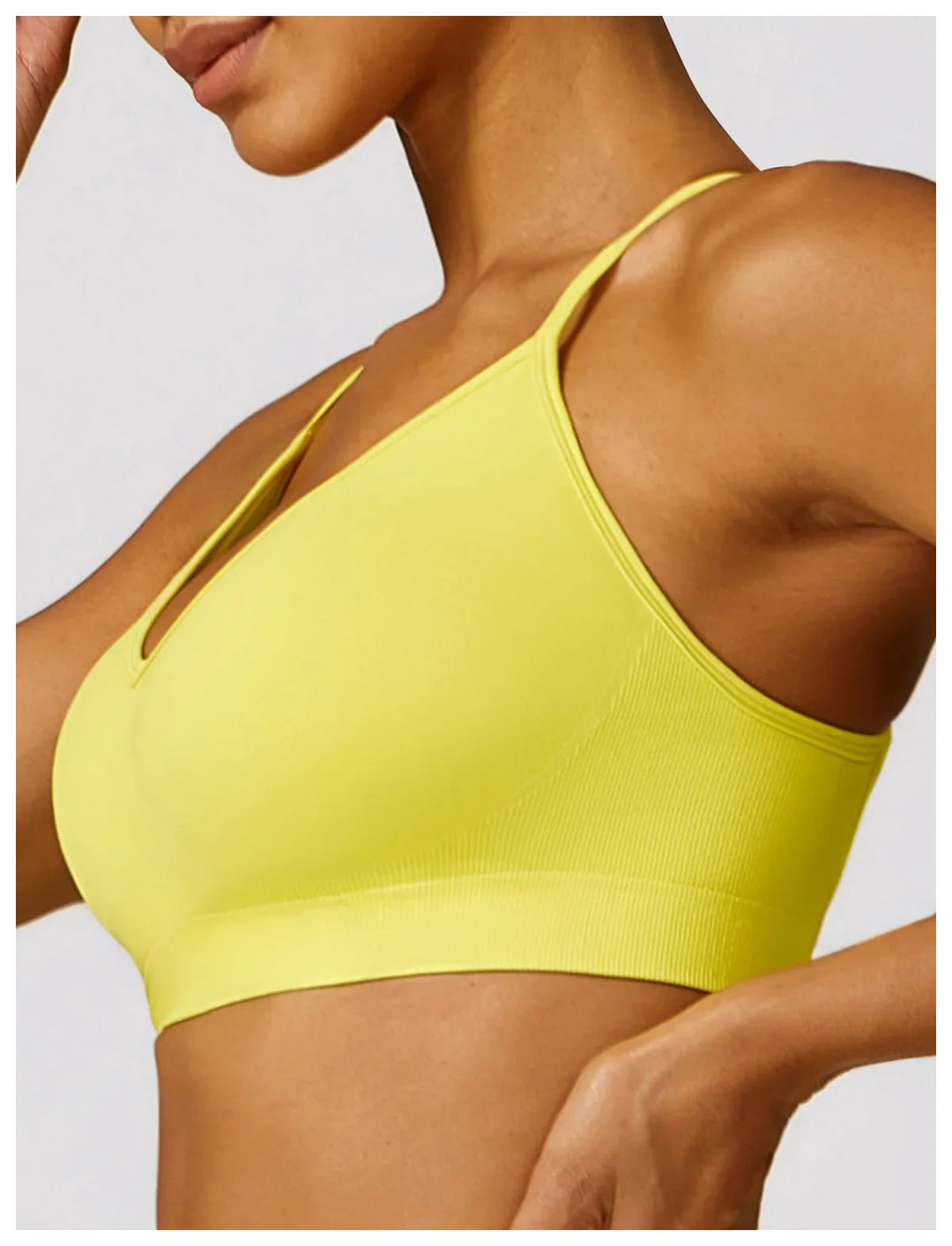 Cross Strap Push Up Seamless Sport Bra