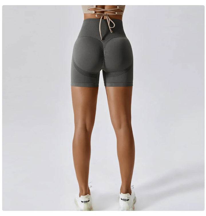 Seamless Peach Hip-Lifting High Waist Shorts