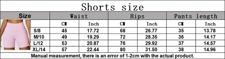 Women High Waist Push Up  Shorts