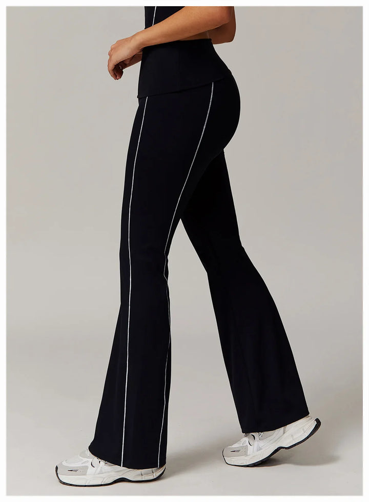 Breathable  High Waist Bell-bottoms  Leggings