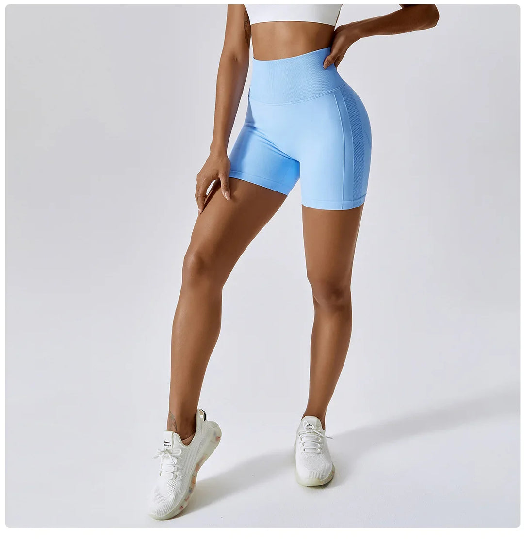 Seamless Peach Hip-Lifting High Waist Shorts