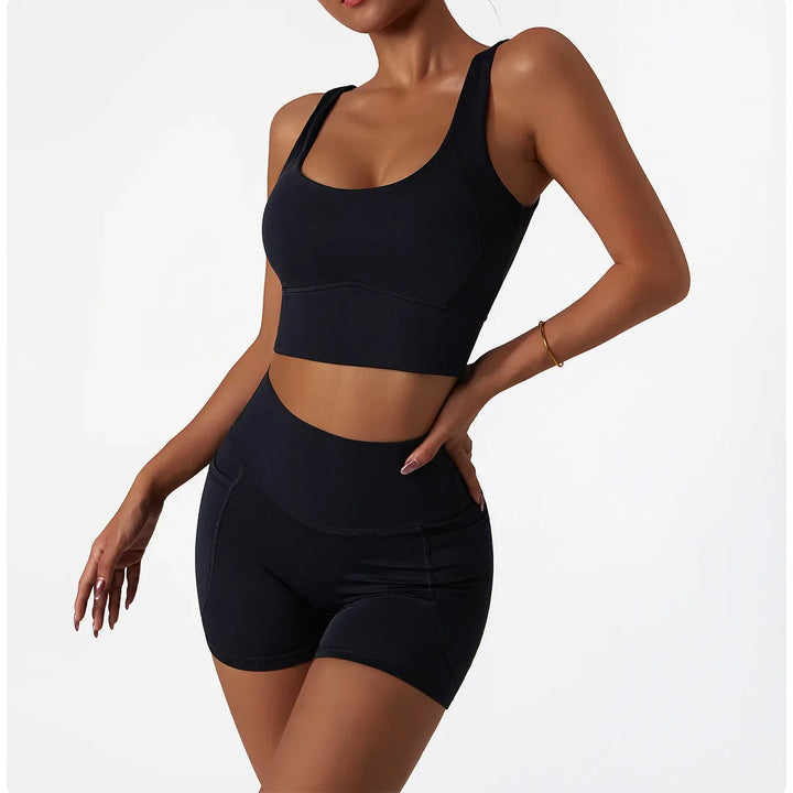 Butt Lift Elastic Yoga Shorts with High Waist