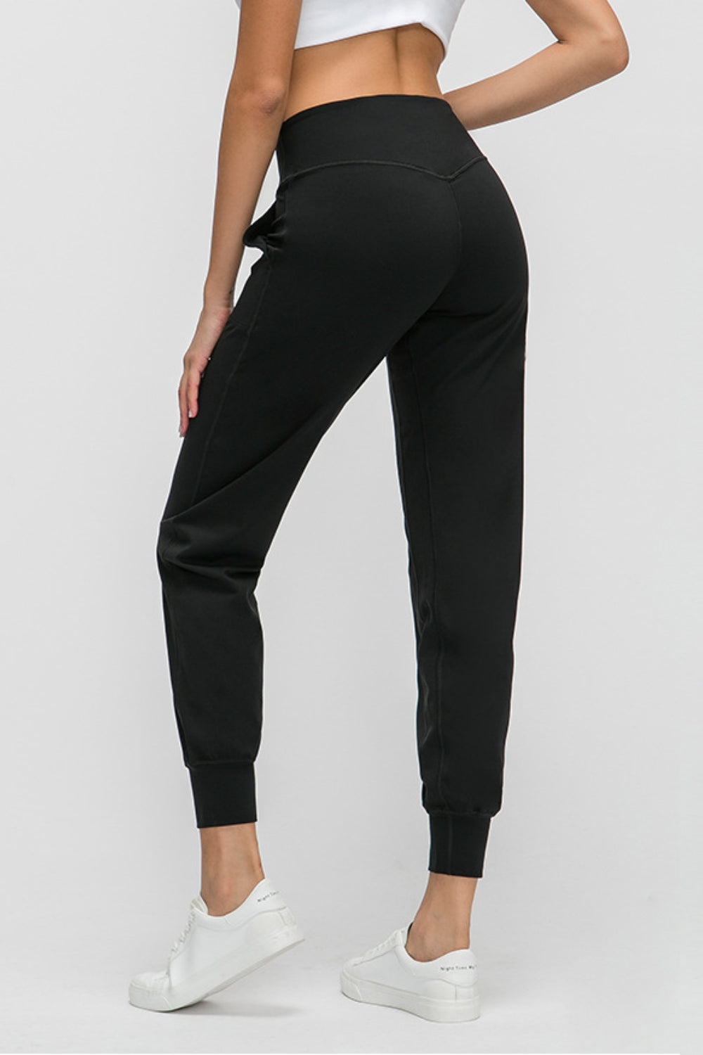 Wide Waistband Slant Pocket Pants